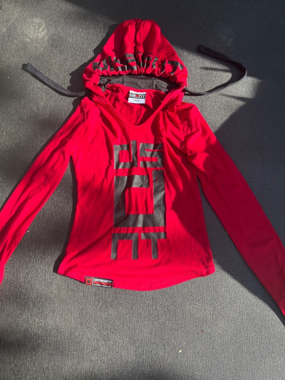 Osiris Red Graphic Hooded Long-Sleeve Top